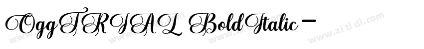 OggTRIAL BoldItalic字体转换